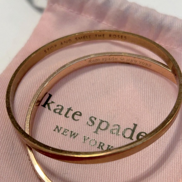 kate spade ♠️ Rose Gold Tone Bangle Set - Picture 8 of 10